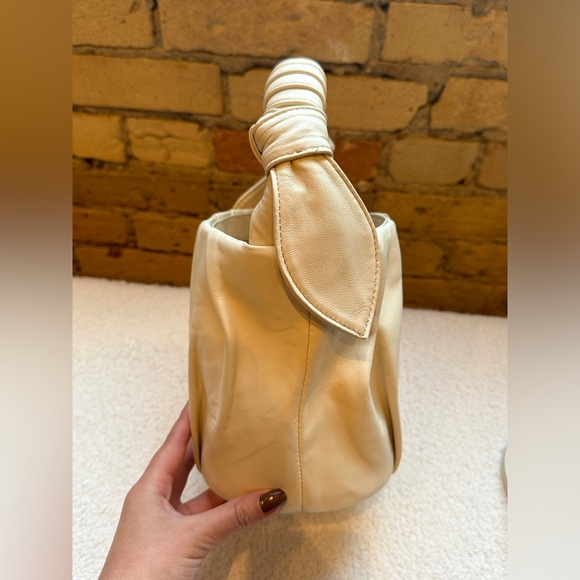 STAUD Dani Leather Top Handle Bucket Bag In Ivory - Picture 3 of 9